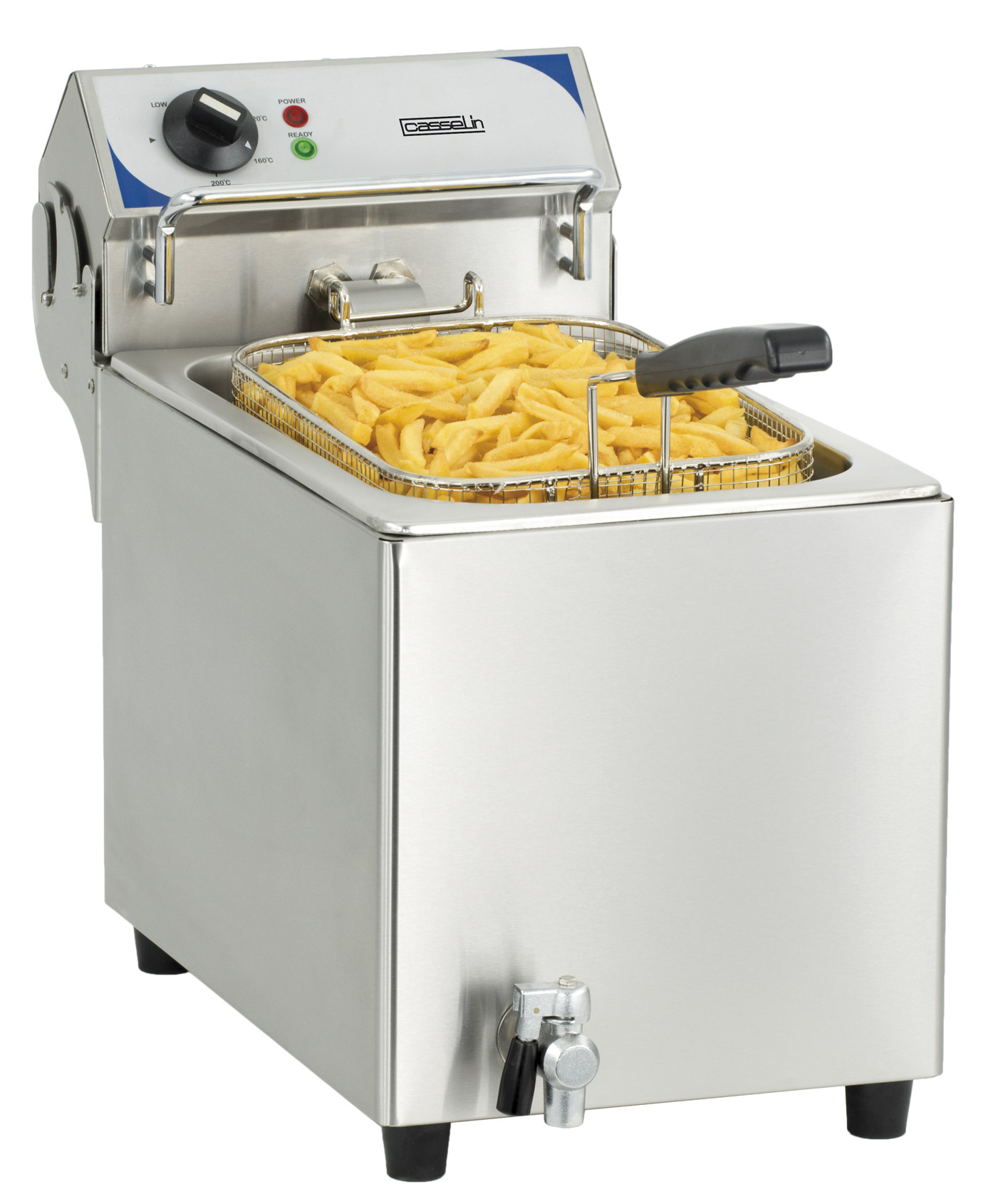 Friteuse électrique avec vanne de vidange 
10 litres