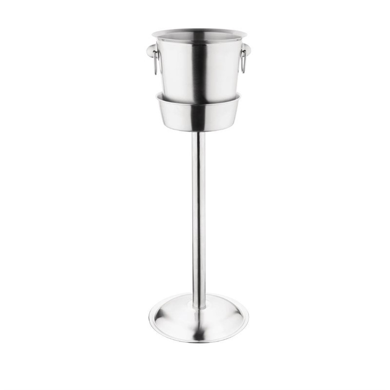 Seau à champagne en inox brossé professionnel 3,78 L - Olympia