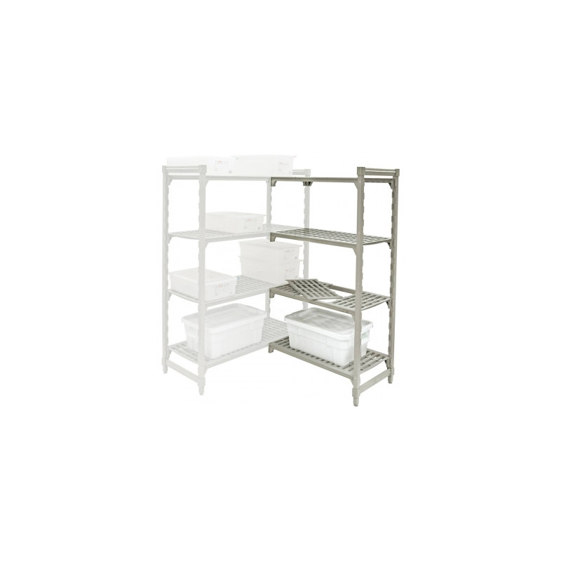 Rayonnage d'Angle 4 Niveaux Profondeur 455 mm - L 910 à 3660 mm - Stalgast