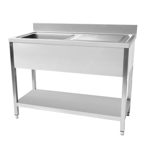 Plonge inox égouttoir à droite - 1000 x 600mm