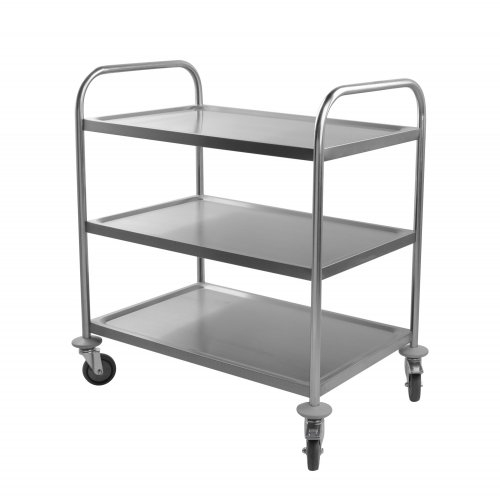 Chariot de service inox - 3 niveaux
