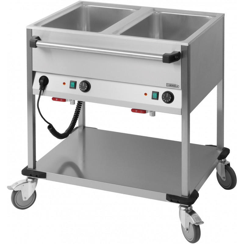 Chariot Bain-Marie à Eau - 2xGN 1/1 - Casselin