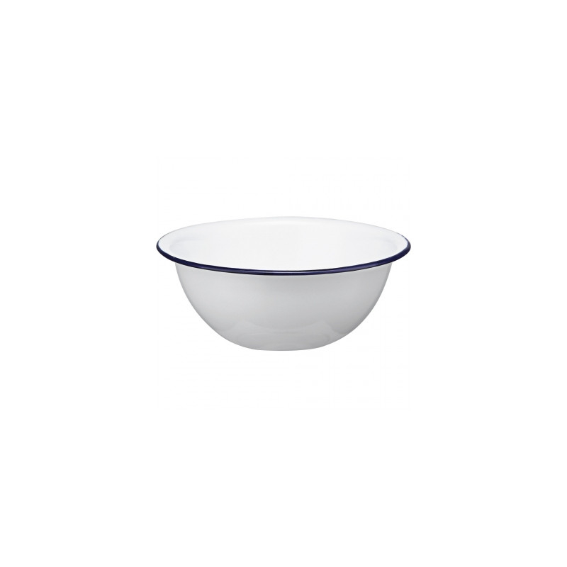 Bol Acier Emaillé Blanc et Bleu Ø 160 mm - Stalgast