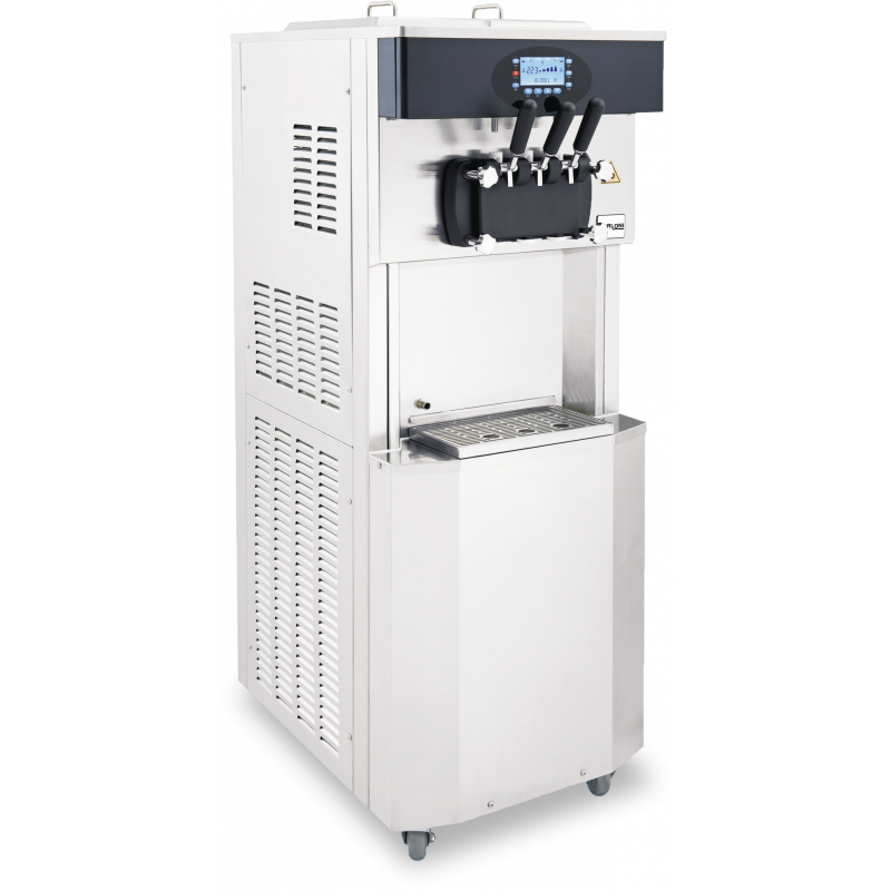 Machine À Glace Italienne 3 Parfums Sur Roulettes - 240 Glaces/H - Soft 3040BM - Borloni