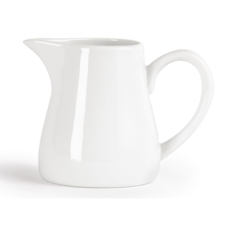 Pots à lait blancs Olympia 212 ml - Lot de 6