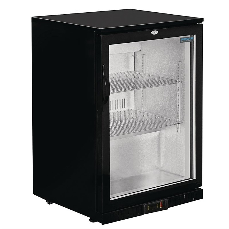 Arrière Bar Noir Porte Pivotante Vitrée Série G - 138 L - Polar