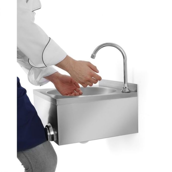 Lave Main Avec Commande à Genoux en Acier Inoxydable - Combisteel