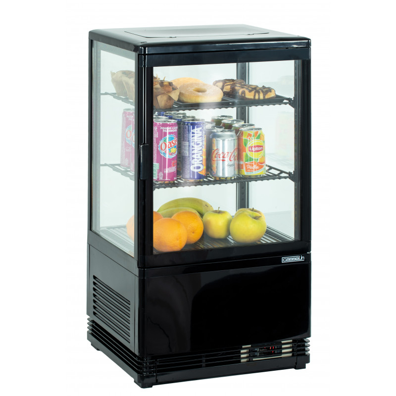 Mini vitrine réfrigérée positive 58 L  Noire - Casselin
