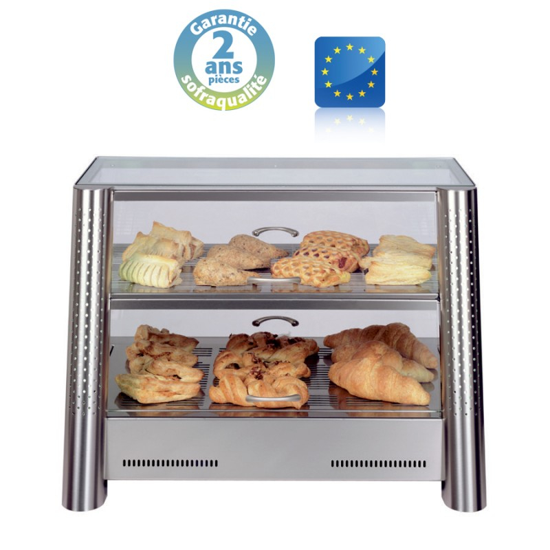 Vitrine chauffante - 2 niveaux