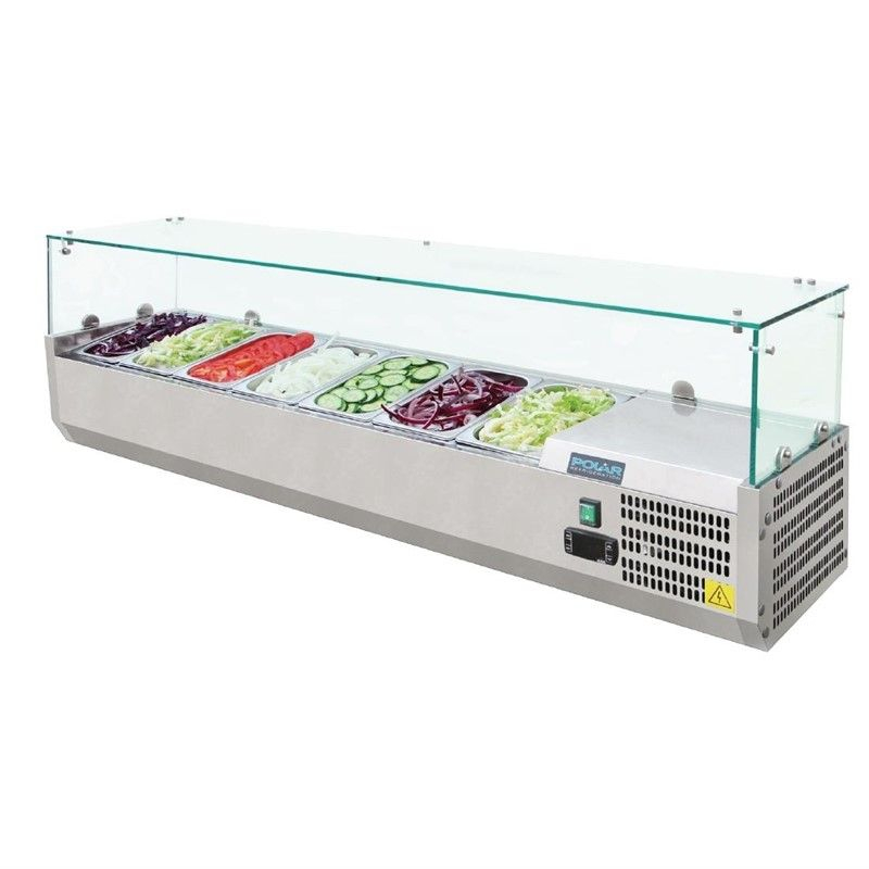 Saladette à Poser 120cm à 200cm - Bacs GN 1/4 - Polar