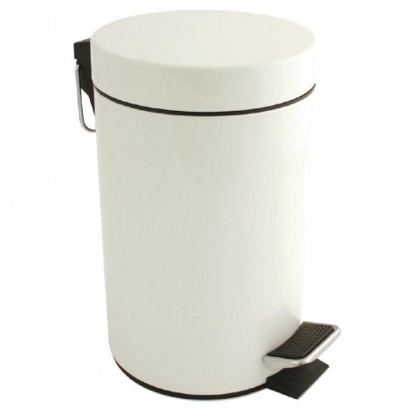 Poubelle à Pédale 3 L Blanche - Bolero