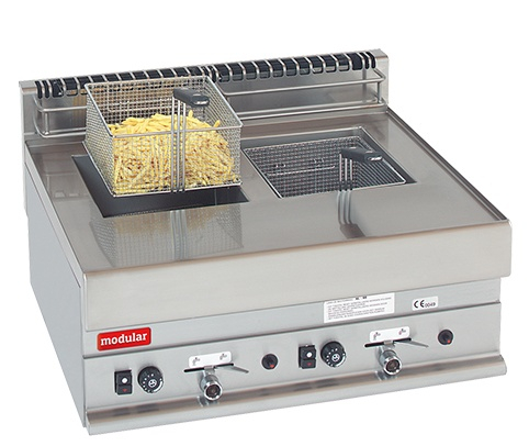 FRITEUSE GAZ | MODULAIRE 650 | 8+8 LITRES | 12,6 KW | 700X650X(H)280MM