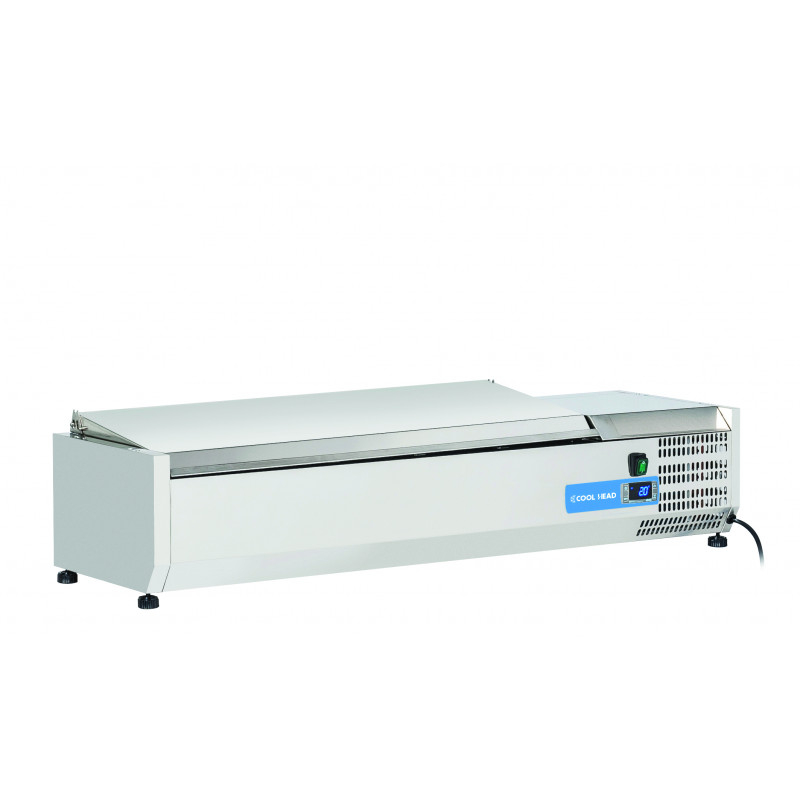 Saladette à Poser Réfrigérée pour Bacs GN 1/4 - Couvercle en Inox - Cool Head