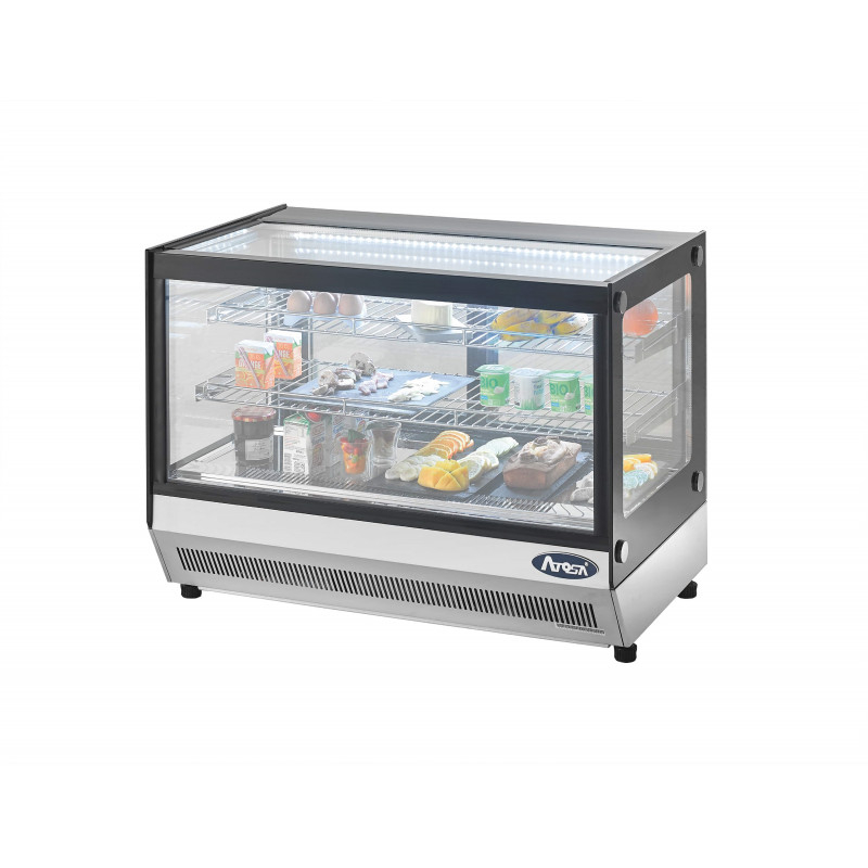 Vitrine Horizontale À Poser - Vitre Droite - 160 Litres - Atosa