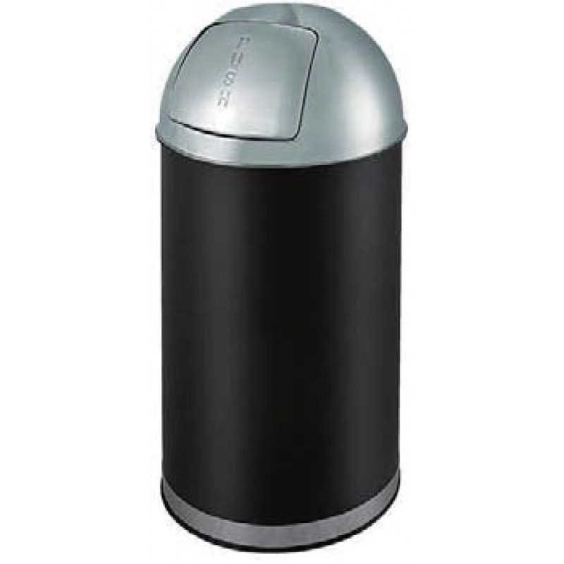 Poubelle Push en Acier Noir - 35 L - Combisteel