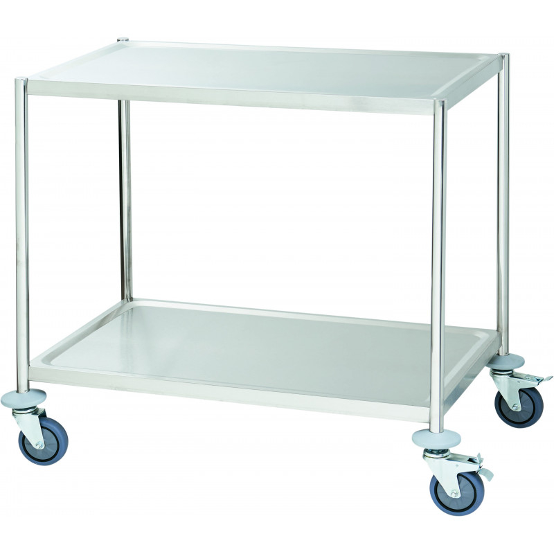 Chariot de Service Inox sans Poignées 2 à 3 Etagères - Stalgast