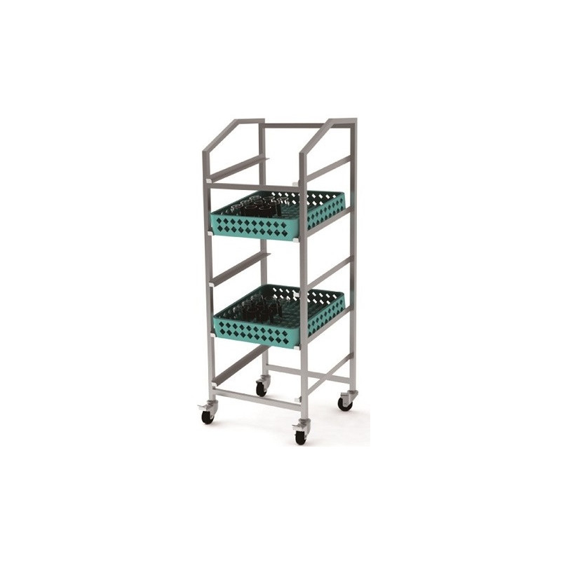 Chariot Inox pour Casier de Vaisselle 500 x 500 - Combisteel