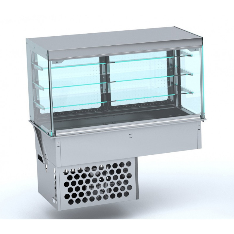 Vitrine Réfrigérée Drop-In Cubique - 3 x GN 1/1 - Combisteel