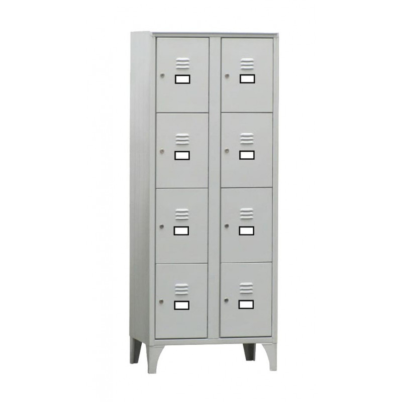 Armoire Vestiaire Multicases 2 Colonnes 8 Cases - L2G