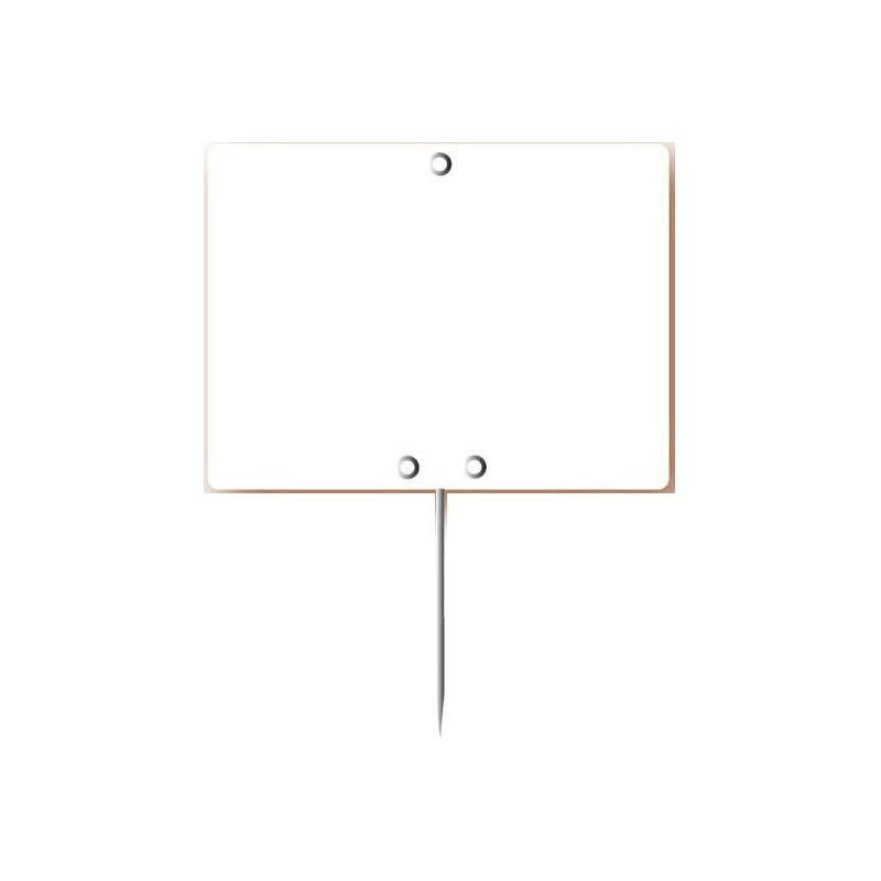 PAQUET DE 10 ETIQUETTES EN PVC COULEUR BLANCHE-L2G