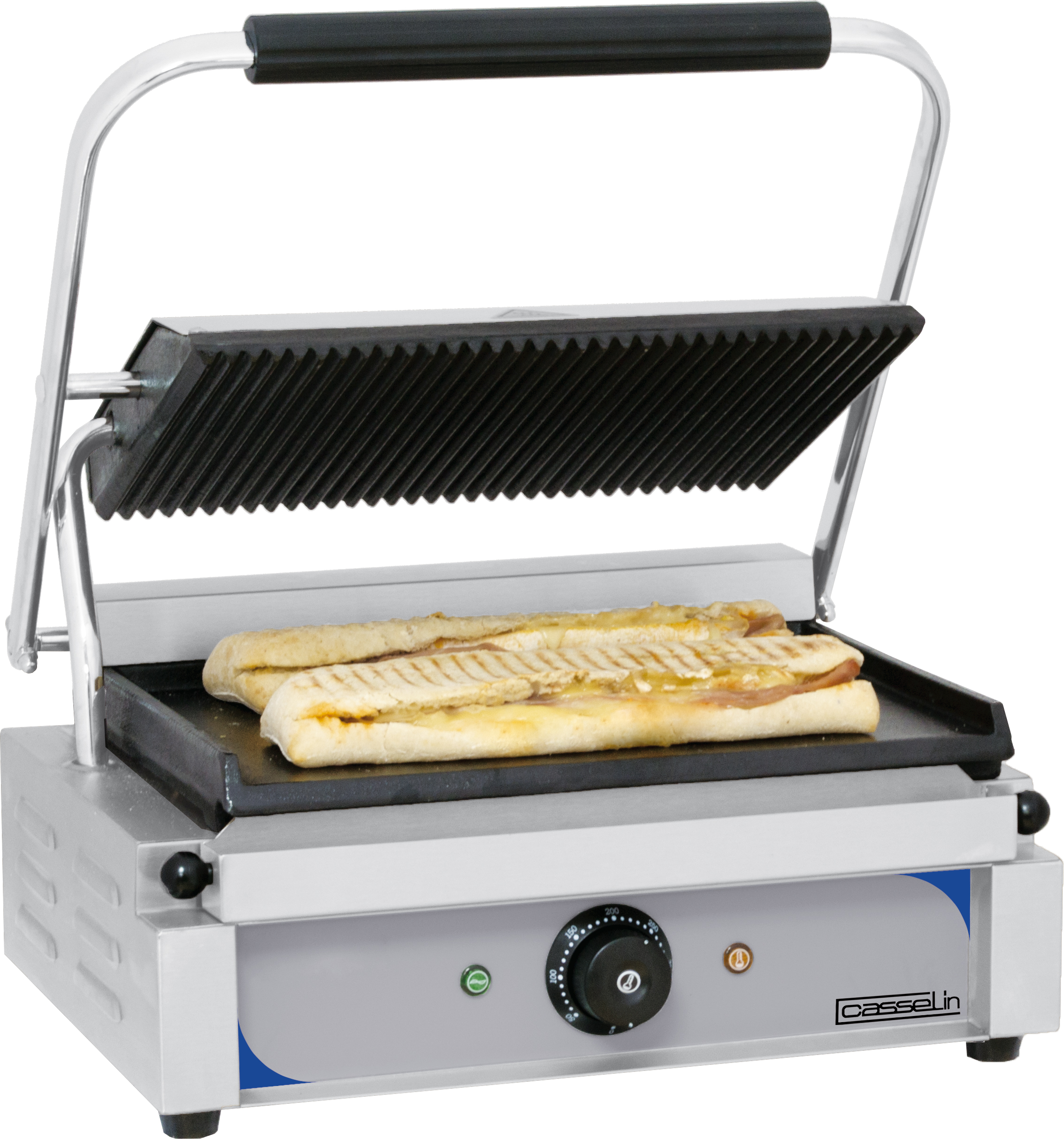 Grill panini plaques rainurée - lisse