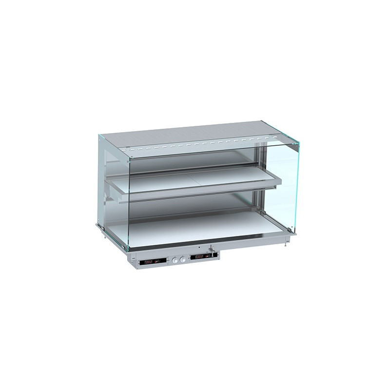 Vitrine Chaude Drop-In Murale Plaque Vitrocéramique Blanche - 3 GN 1/1 - Combisteel