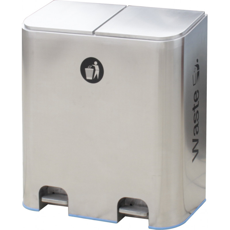 Poubelle à Pédale Double en Inox - Combisteel