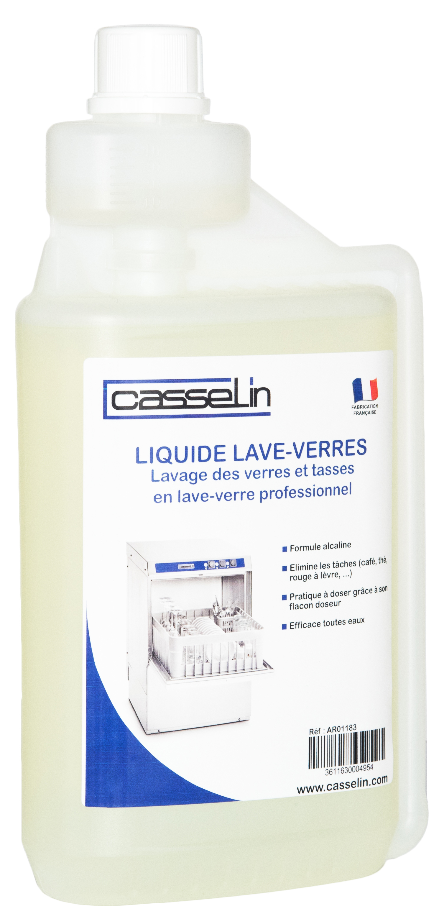 Liquide de lavage pour lave-verres 1L