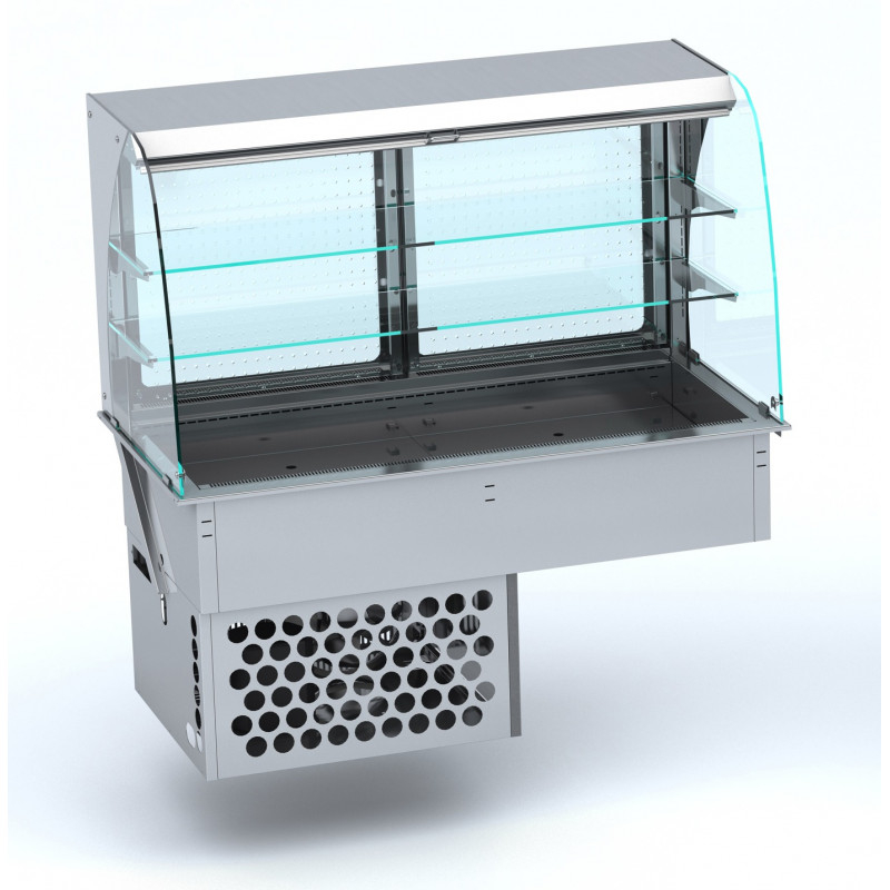 Vitrine Réfrigérée Drop-In Courbée Self-Service - 3  x Bacs GN 1/1 - Combisteel