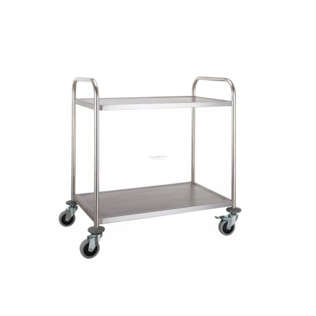 Chariot en inox démontable - 2 plateaux - Combisteel
