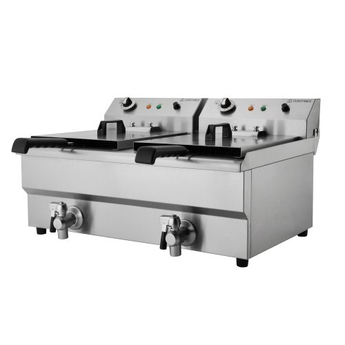 Friteuse électrique double 13L - Robinet de vidange