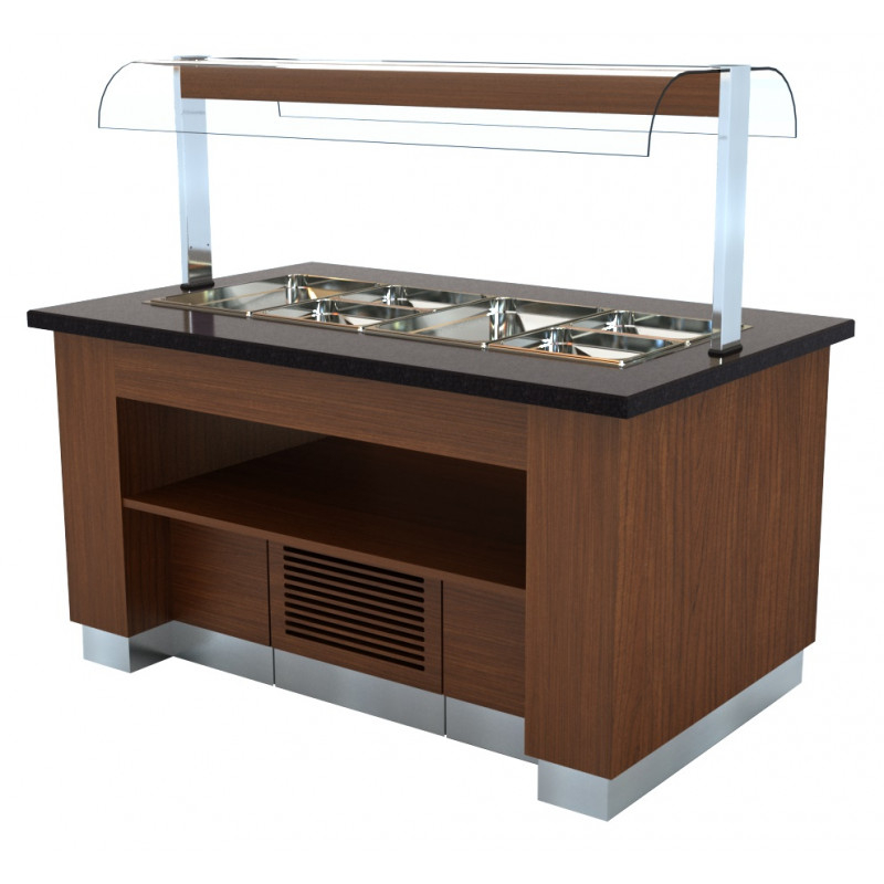 Buffet Froid Professionnel Self Service - 4 Bacs GN 1/1 - Combisteel