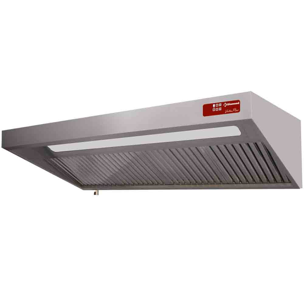 Hotte complète (7/7-1500 M3/h) 120 Pa, éclairage, variateur, 3 filtres - Diamond