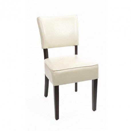 Chaises Confortables En Simili Cuir Écru Bolero - Lot De 2