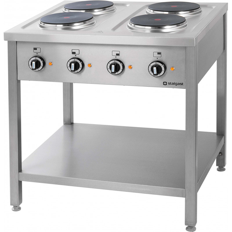 Piano de Cuisson Electrique Professionnel 4 plaques - prof. 700 - Stalgast