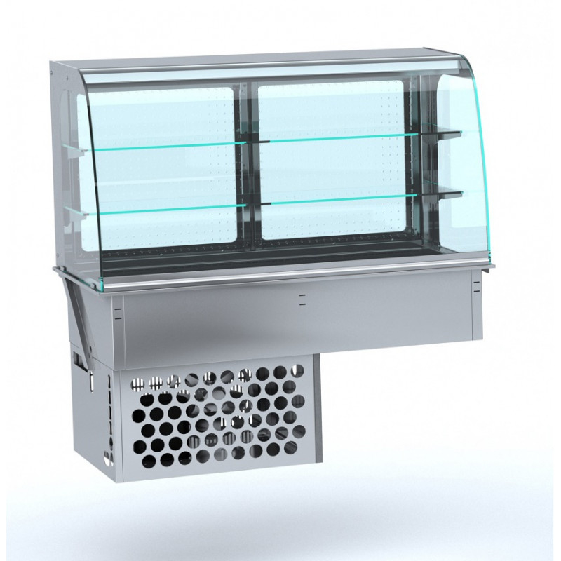 Vitrine Réfrigérée Drop-In Courbée - 3 x GN 1/1 - Combisteel