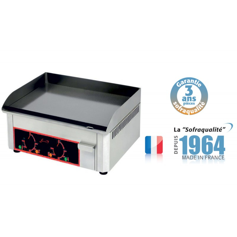 Plaque à snacker émaillée ou chromée - Gaz - L 600 mm