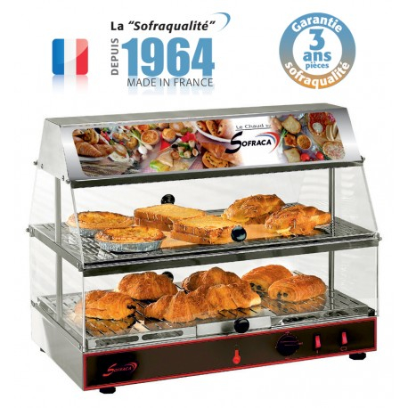Vitrine chauffante avec bloc lumineux - GN 1/1 - 2 niveaux