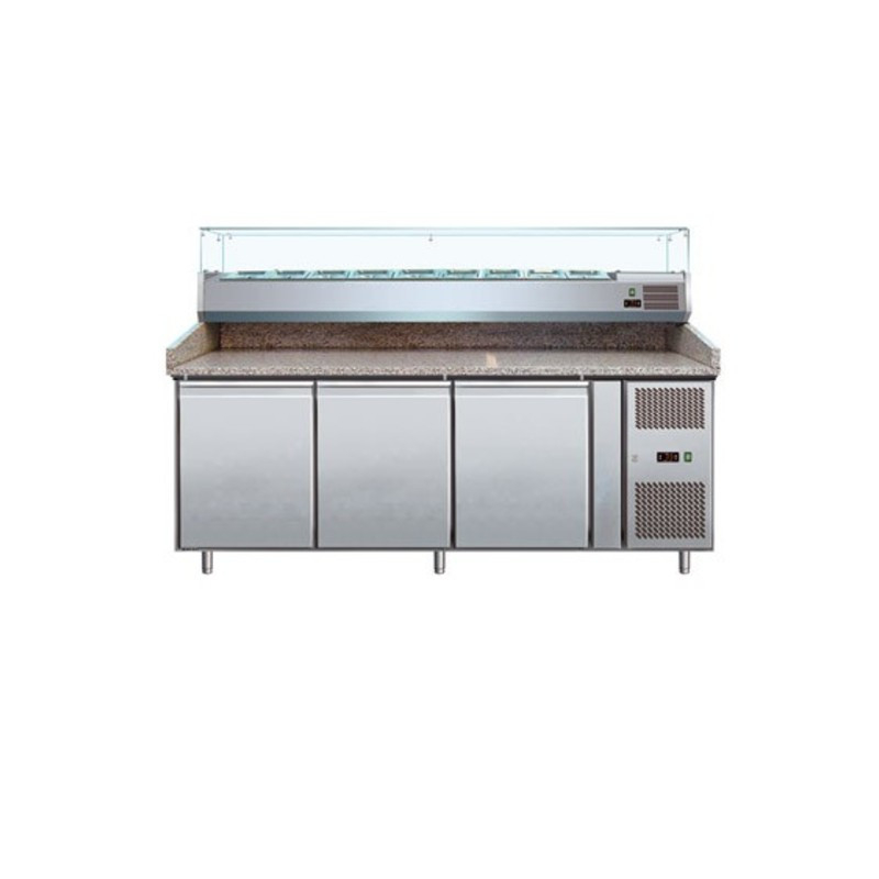 MEUBLE PIZZAS 3 P. 600X400 MM +2/+8°C GAZ R290 - L2G