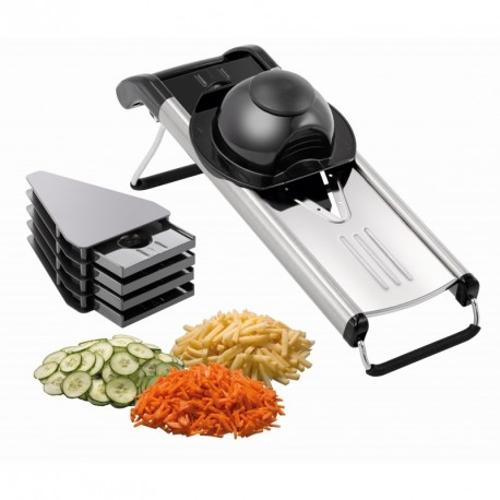 Mandoline Professionnelle acier inoxydable avec 5 accessoires - Bartscher
