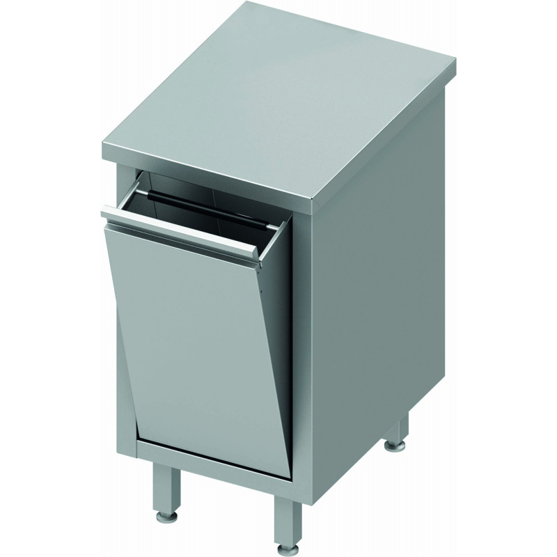Meuble Bas Cuisine Inox Sans Dosseret - Porte Basculante - Gamme 800 - Stalgast