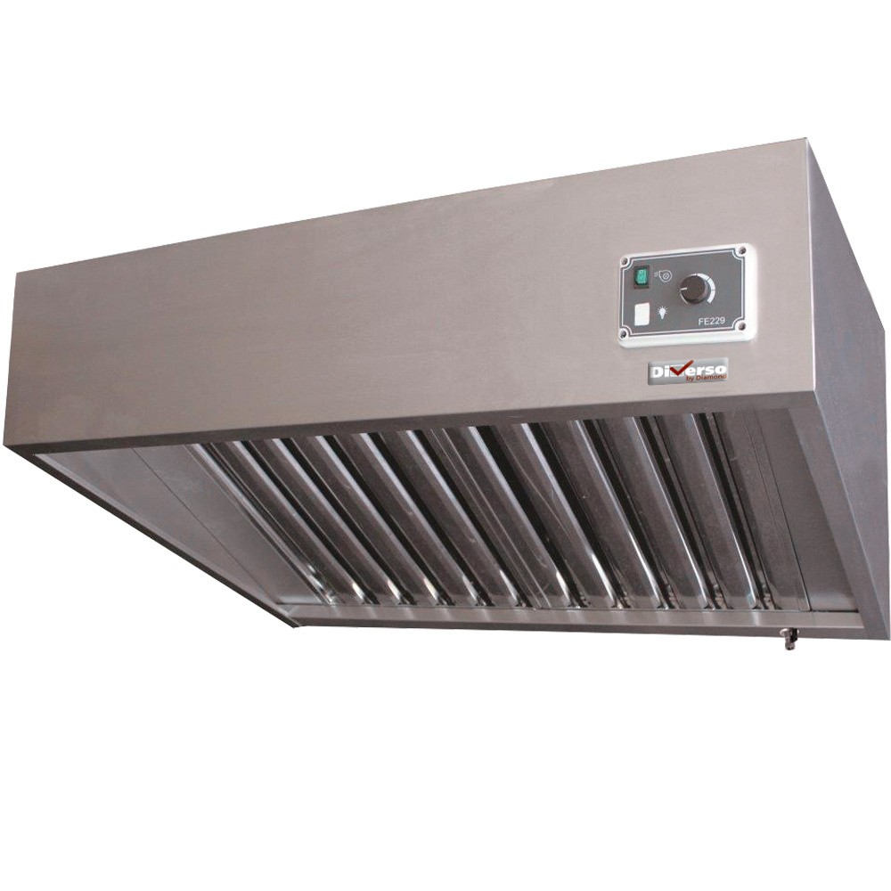 Hotte complète 3 filtres (7/7-1500 M3/h) 120 Pa, variateur,