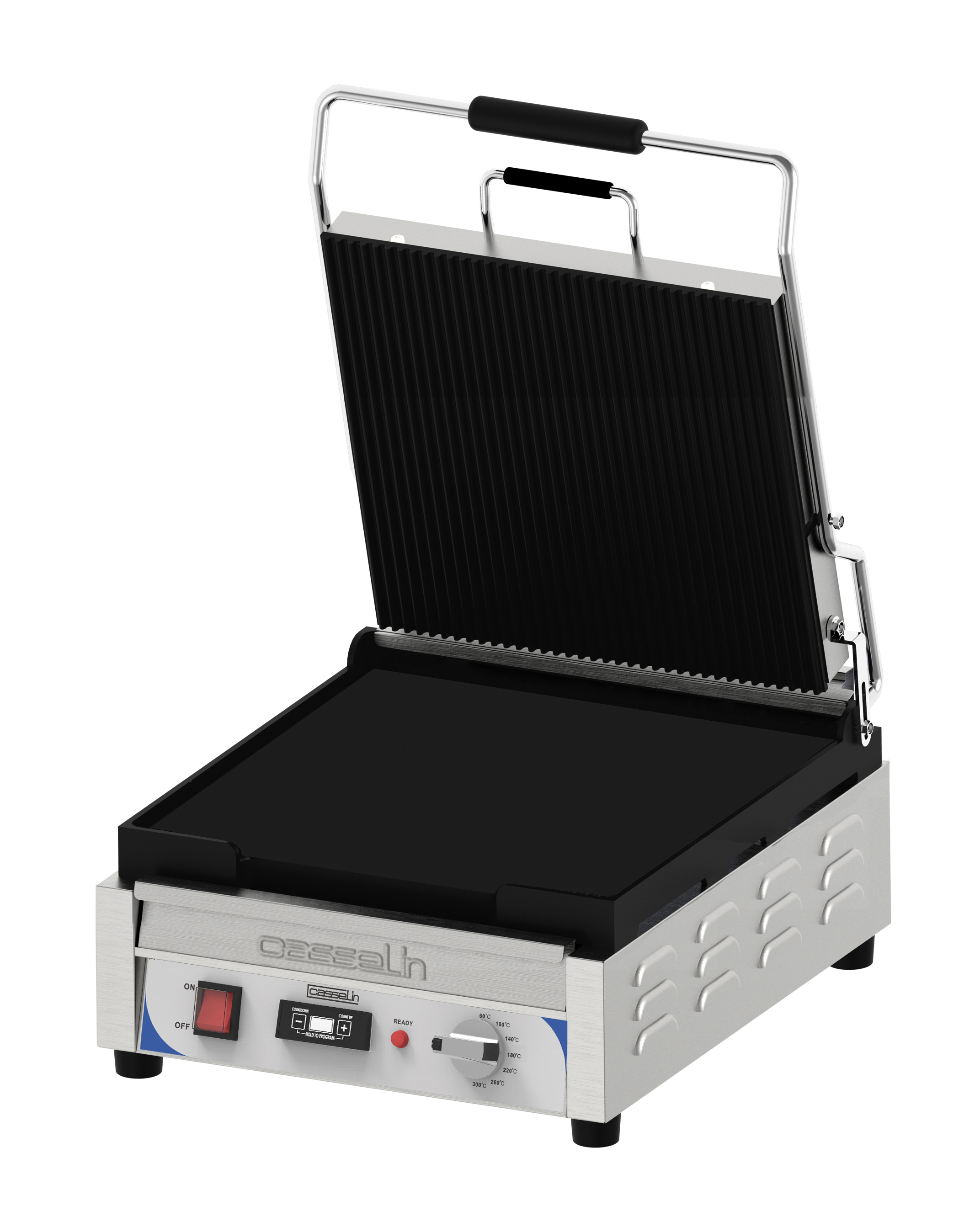 Grill Panini Xl Premium Rainurée - Lisse Avec Minuteur