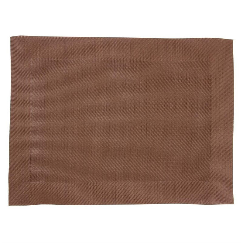 Set de Table en PVC Tissé Marron - Lot de 4 - Olympia