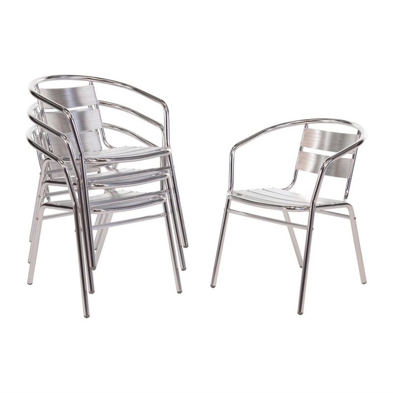 Fauteuils empilables en aluminium
