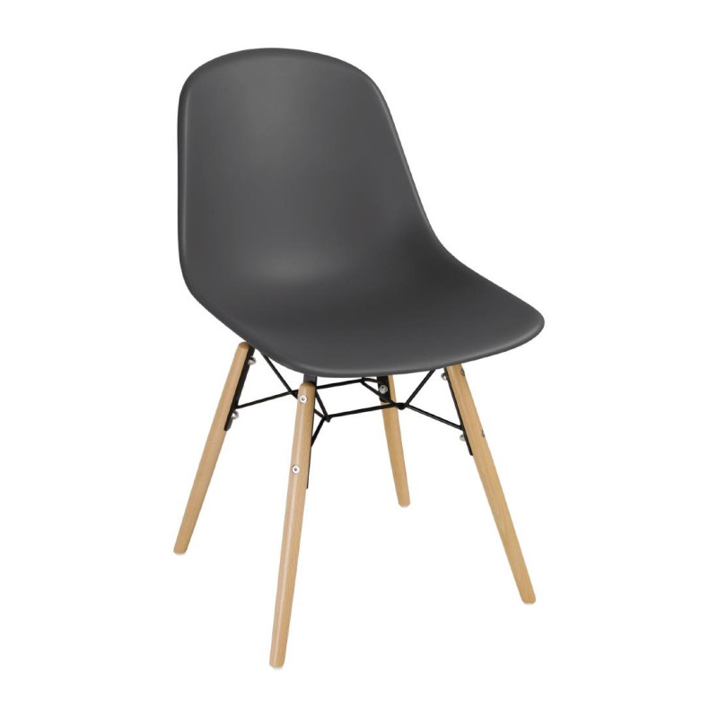 Chaise Moulée Grise - Lot De 2 - Bolero